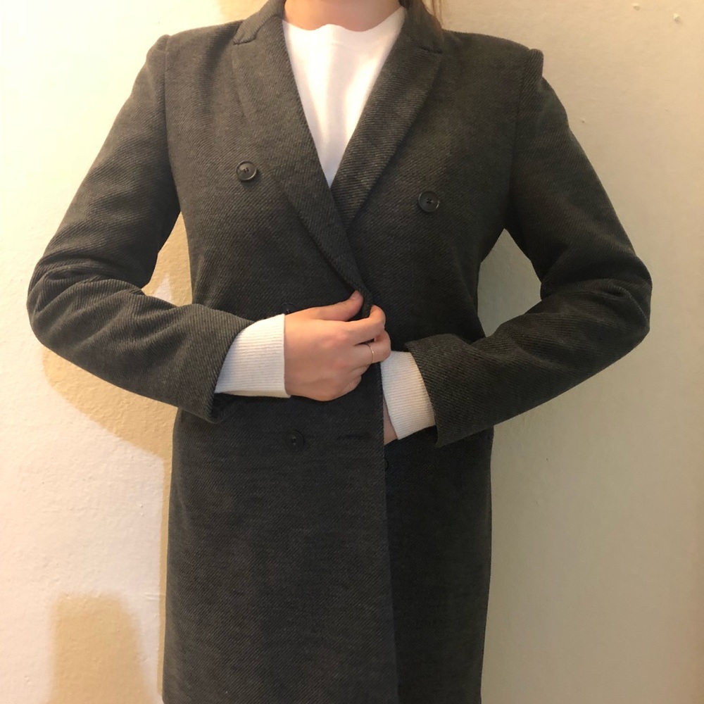 Grey Wool Blazer - image 3